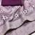 Lavender Embroidery Design White Thread Work And Akira Cotton Blend Saree With Unstitched Blouse