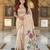 cream color soft cotton blend saree meenakari small motifs design with blouse