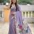 lavender color soft cotton blend saree meenakari small motifs design with blouse