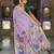 lavender color soft cotton blend saree meenakari small motifs design with blouse