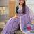 lavender color soft cotton blend saree meenakari small motifs design with blouse