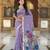 lavender color soft cotton blend saree meenakari small motifs design with blouse