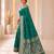 rama green color soft banarasi silk blend meenakari touchup with blouse