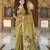 mehendi color soft cotton blend saree meenakari small motifs design with blouse