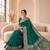 rama green color soft banarasi silk blend meenakari touchup with blouse