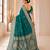 rama green color soft banarasi silk blend meenakari touchup with blouse