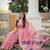 pink color soft cotton blend saree meenakari small motifs design with blouse