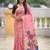 pink color soft cotton blend saree meenakari small motifs design with blouse