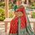 dark peach color soft banarasi silk blend meenakari touchup with blouse