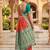 dark peach color soft banarasi silk blend meenakari touchup with blouse