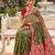 mehendi color soft banarasi silk blend meenakari touchup with blouse