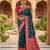 peacock blue color soft banarasi silk blend meenakari touchup with blouse