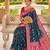 peacock blue color soft banarasi silk blend meenakari touchup with blouse