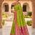 green color soft banarasi silk blend meenakari touchup with blouse