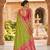 green color soft banarasi silk blend meenakari touchup with blouse