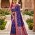 violet color soft banarasi silk blend meenakari touchup with blouse