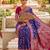 violet color soft banarasi silk blend meenakari touchup with blouse
