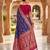 violet color soft banarasi silk blend meenakari touchup with blouse