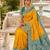 yellow color soft banarasi silk blend meenakari touchup with blouse