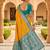 yellow color soft banarasi silk blend meenakari touchup with blouse