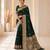 dark green color soft banarasi silk blend meenakari touchup with blouse