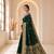 dark green color soft banarasi silk blend meenakari touchup with blouse