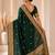 dark green color soft banarasi silk blend meenakari touchup with blouse