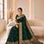 dark green color soft banarasi silk blend meenakari touchup with blouse