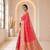 peach color soft banarasi silk blend meenakari touchup with blouse