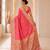 peach color soft banarasi silk blend meenakari touchup with blouse