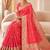 peach color soft banarasi silk blend meenakari touchup with blouse