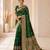 mehendi color soft banarasi silk blend meenakari touchup with blouse