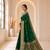 mehendi color soft banarasi silk blend meenakari touchup with blouse