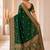 mehendi color soft banarasi silk blend meenakari touchup with blouse