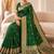 mehendi color soft banarasi silk blend meenakari touchup with blouse