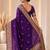 black color soft banarasi silk blend meenakari touchup with blouse