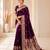 purple color soft banarasi silk blend meenakari touchup with blouse