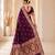 purple color soft banarasi silk blend meenakari touchup with blouse