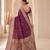 wine color soft banarasi silk blend meenakari touchup with blouse