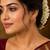 South indian gold plated floral kemp stone stud earrings for women