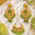Parrot Green Beaded Gold Earring Tikka Set