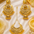 Yellow beaded gold earring tikka set