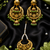 Parrot Green Beaded Gold Earring Tikka Set
