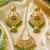 Parrot Green Beaded Gold Earring Tikka Set