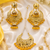Yellow beaded gold earring tikka set