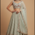 mint white floral embroidered lehenga with dupatta