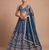 STUNNING NAVY ZARI SEQUin work GEORGETTE LEHENGA WITH BLOUSE