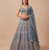 steel blue sequin embroidered lehenga choli set