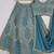 steel blue sequin embroidered lehenga choli set