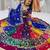 Multi Embroidery Thread sequin And real mirror work Faux Georgette Lehenga Choli Set
